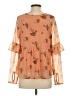 Pieces 100% Polyester Orange 3/4 Sleeve Blouse Size XS - photo 2