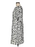 Chaps 100% Polyester Print Ivory Casual Dress Size 8 - photo 5