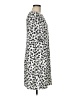 Chaps 100% Polyester Print Ivory Casual Dress Size 8 - photo 4