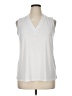 Roaman's White Sleeveless T-Shirt Size 14 (M) - photo 1