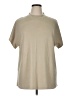 Automet Solid Tan Short Sleeve Turtleneck Size XL - photo 1
