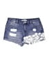 Only Floral Blue Denim Shorts Size 28 waist - photo 1