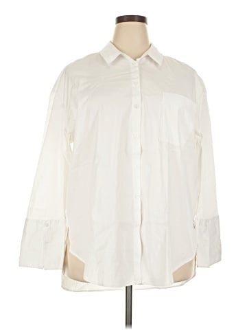 Halogen 3/4 Sleeve Button-Down Shirt (view 1)