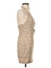 Zara 100% Polyester Houndstooth Tan Casual Dress Size S - photo 4