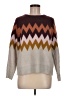 Blu Pepper Chevron-herringbone Brown Pullover Sweater Size M - photo 1