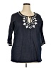 Eddie Bauer Blue 3/4 Sleeve Blouse Size XXL - photo 1