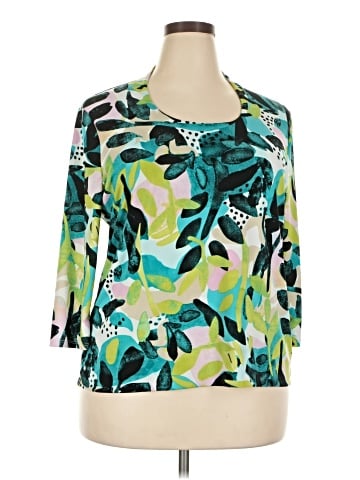 CONTEXT exclusively for Lord & Taylor 3/4 Sleeve T-Shirt (view 1)