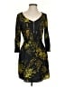 Zara TRF 100% Polyester Print Yellow Cocktail Dress Size S - photo 1