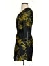 Zara TRF 100% Polyester Print Yellow Cocktail Dress Size S - photo 5