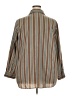 Roaman's Stripes Brown 3/4 Sleeve Button-Down Shirt Size 22 (1X) - photo 2