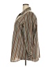 Roaman's Stripes Brown 3/4 Sleeve Button-Down Shirt Size 22 (1X) - photo 5