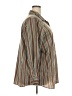 Roaman's Stripes Brown 3/4 Sleeve Button-Down Shirt Size 22 (1X) - photo 4