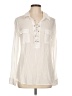 Splendid 100% Rayon Ivory Long Sleeve Blouse Size L - photo 1