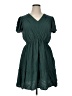Rusttydustty 100% Viscose Solid Green Casual Dress Size 1X - photo 1