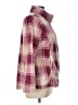 32 Degrees 100% Polyester Plaid Burgundy Faux Fur Jacket Size L - photo 4