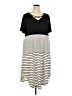 BLOOMCHIC Stripes Gray Casual Dress Size 18 - photo 1