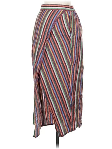 Madewell Overlay Skirt in Rainbow Stripe (view 1)