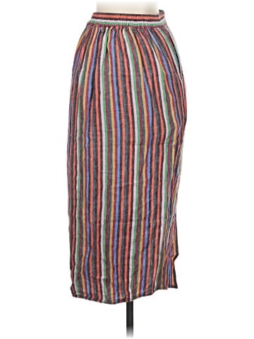 Madewell Overlay Skirt in Rainbow Stripe (view 2)