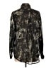 Elan Metallic Black Long Sleeve Button-Down Shirt Size L - photo 2