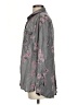 Billy T 100% Lyocell Floral Gray Long Sleeve Blouse Size S - photo 5