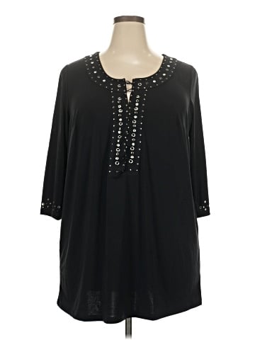 Roaman's 3/4 Sleeve Blouse (view 1)