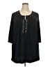 Roaman's Black 3/4 Sleeve Blouse Size 18 (L) - photo 1