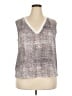 Worthington 100% Polyester Silver Sleeveless Blouse Size XXL - photo 1