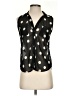 Fun & Flirt 100% Polyester Polka Dots Black Sleeveless Blouse Size S - photo 1