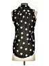 Fun & Flirt 100% Polyester Polka Dots Black Sleeveless Blouse Size S - photo 2