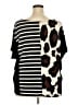 A.gain Black Short Sleeve Top Size 3X - photo 2