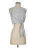 Tibi Silver Sleeveless T-Shirt Size 2 - photo 1