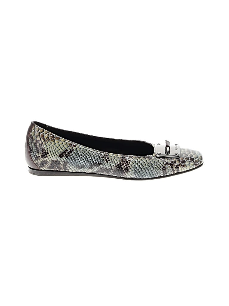 Pre-owned Donald J Pliner Flats In Gray