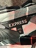 Express 100% Rayon Plaid Silver Long Sleeve Button-Down Shirt Size M - photo 7