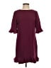 CeCe 100% Polyester Solid Burgundy Casual Dress Size 4 - photo 1