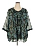 Blair 100% Polyester Teal 3/4 Sleeve Blouse Size 3XL - photo 1