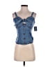 Assorted Brands Blue Sleeveless Top Size S - photo 1
