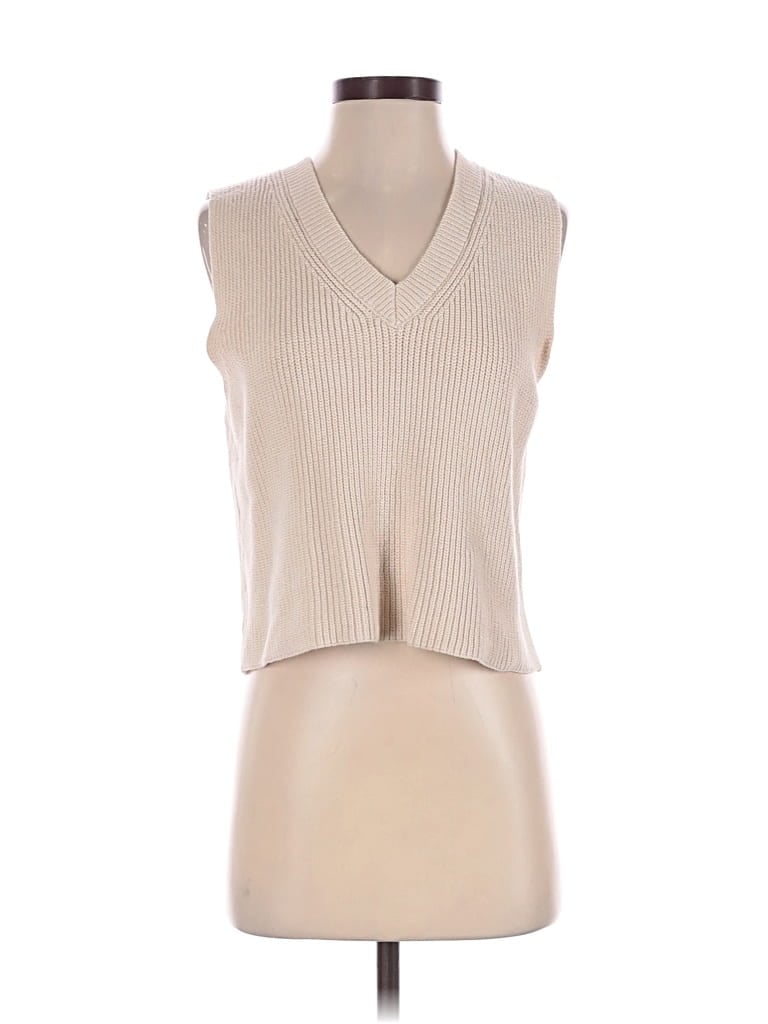Pre-owned Zara Sweater Vest In Tan