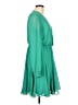 Bebe Solid Green Casual Dress Size L - photo 4