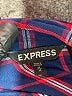 Express 100% Rayon Plaid Blue Long Sleeve Button-Down Shirt Size M - photo 7