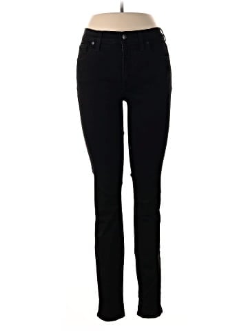 Madewell Tall 9" Mid-Rise Skinny Jeans in ISKO Stay Black&trade; (view 1)