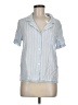 Jaclyn Smith 100% Rayon Stripes Blue Short Sleeve Blouse Size M - photo 1