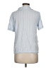 Jaclyn Smith 100% Rayon Stripes Blue Short Sleeve Blouse Size M - photo 2