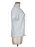 Jaclyn Smith 100% Rayon Stripes Blue Short Sleeve Blouse Size M - photo 4