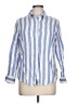 Vilagallo 100% Linen Stripes Blue Long Sleeve Button-Down Shirt Size EU (FR) 42 / US 10 - photo 1