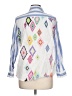 Vilagallo 100% Linen Stripes Blue Long Sleeve Button-Down Shirt Size EU (FR) 42 / US 10 - photo 2