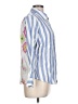 Vilagallo 100% Linen Stripes Blue Long Sleeve Button-Down Shirt Size EU (FR) 42 / US 10 - photo 4