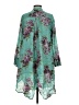 April Cornell Teal 3/4 Sleeve Blouse Size XS - photo 2
