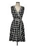 North Style Houndstooth Black Cocktail Dress Size 10 - photo 1