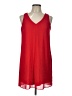 A. Byer 100% Polyester Red Casual Dress Size L - photo 1