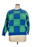 Unbranded 100% Polyester Checkered-gingham Blue Pullover Sweater Size 2X - photo 1